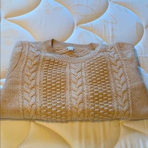 Cable knit beige sweater